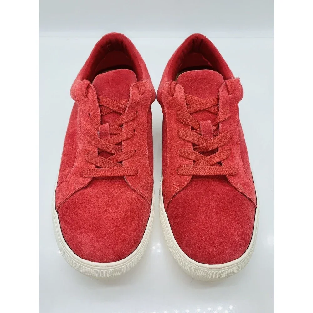 Laurie Felt Women's Lace Up Tennis Shoes Red Suede US 9M - Picture 3 of 11